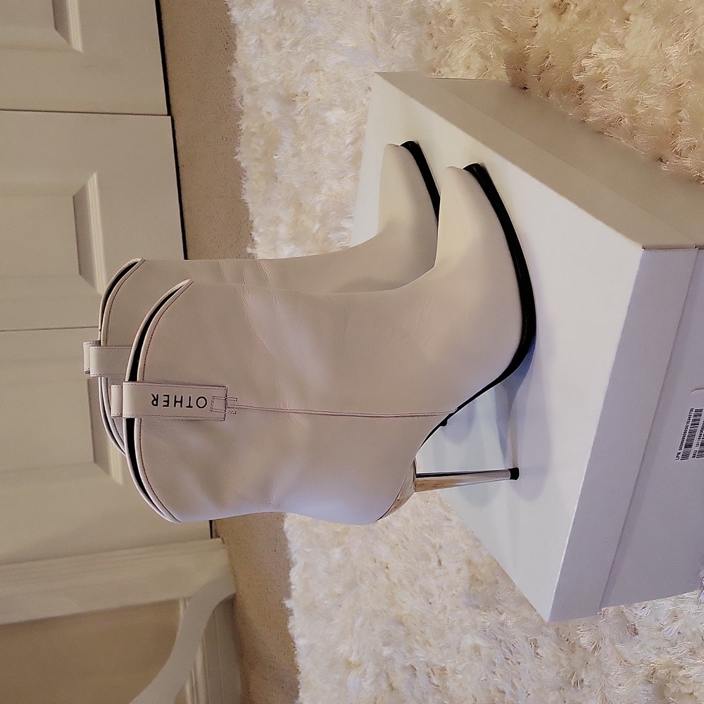 Each Other White Ankle Boots